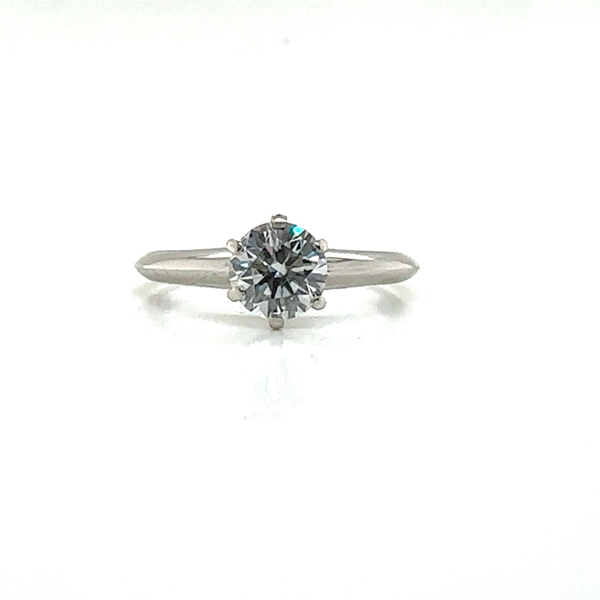 0.77ct Tiffany & Co. Round Brilliant Diamond Solitaire Engagement Ring Platinum (view 1)