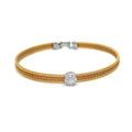 Alor Single Round Classic Stackable Bracelet 6.5 in Stainless Steel, 14K Gold (view 1)