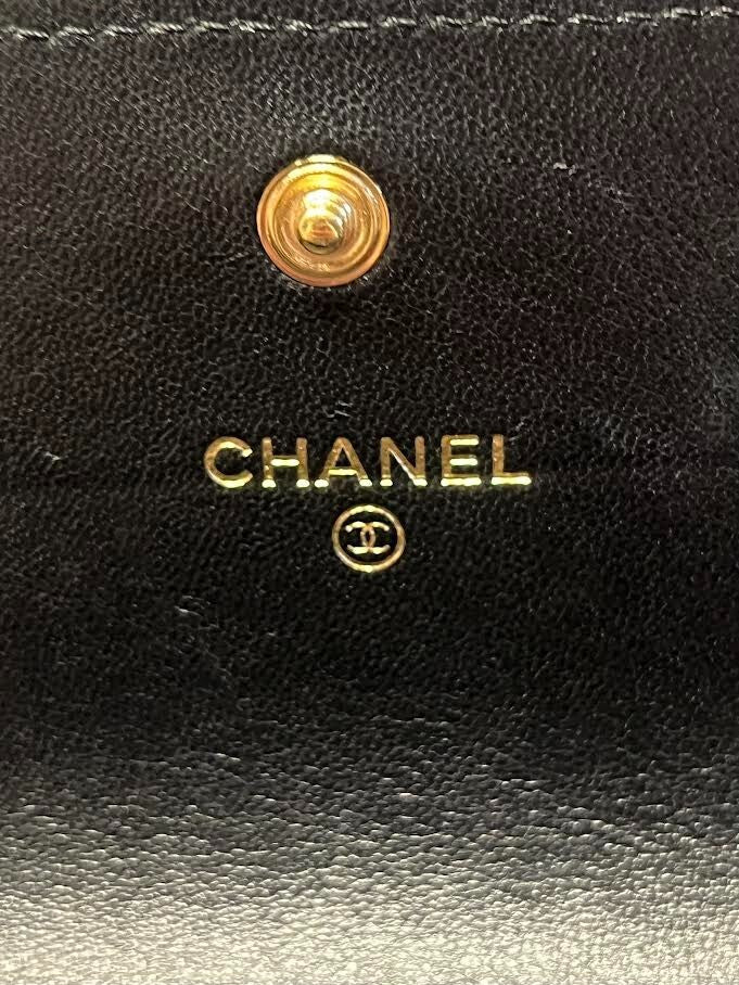 Chanel 19 Flap Interlocking CC Logo Wallet Black Quilted Lambskin (view 13)