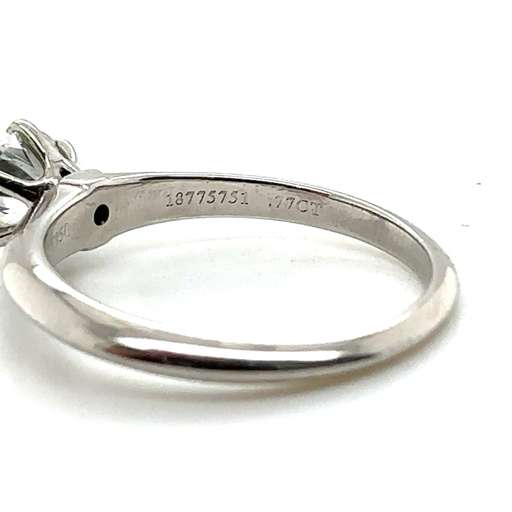 0.77ct Tiffany & Co. Round Brilliant Diamond Solitaire Engagement Ring Platinum (view 4)