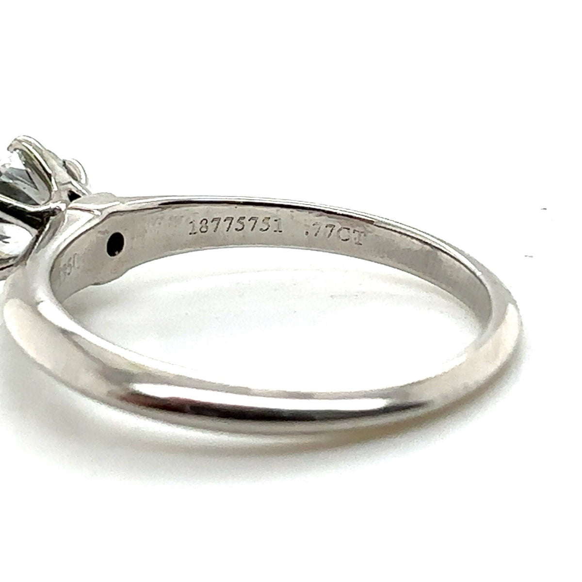 0.77ct Tiffany & Co. Round Brilliant Diamond Solitaire Engagement Ring Platinum (view 4)