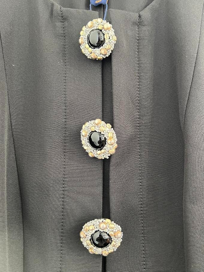 LOUIS VUITTON JEWEL BUTTON DRESS 1AFO58 SIZE 42 (US 10) 100% SILK3