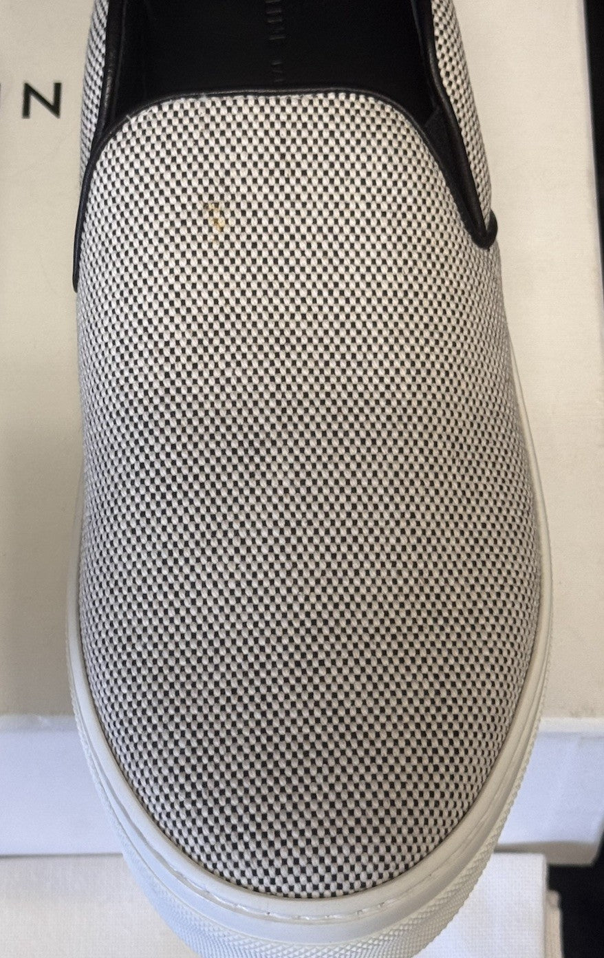CELINE NAPPA BLACK & WHITE SLIP-ON SNEAKERS 345131 SIZE US 8.5 / EU 38.52