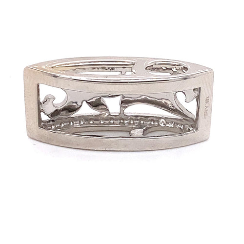 0.35tcw A. Jaffe 18k White Gold and Diamond Pendant Enhancer Charm (view 2)