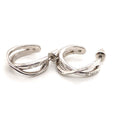Armani cross over hoops, size 18mm, silver 925 with rhodium plate (view 1)