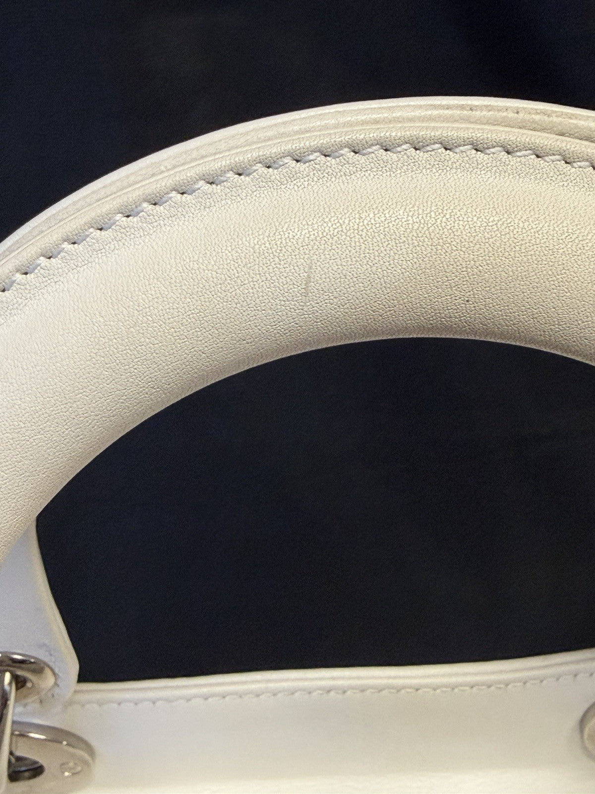 Christian Dior Medium Patch Lady Dior Bag White Calfskin Leather — view 19