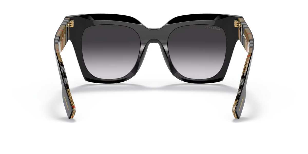 Burberry BE4364 KITTY Square Sunglasses BLACK FRAME GREY GRADIENT LENS 145MM (view 4)