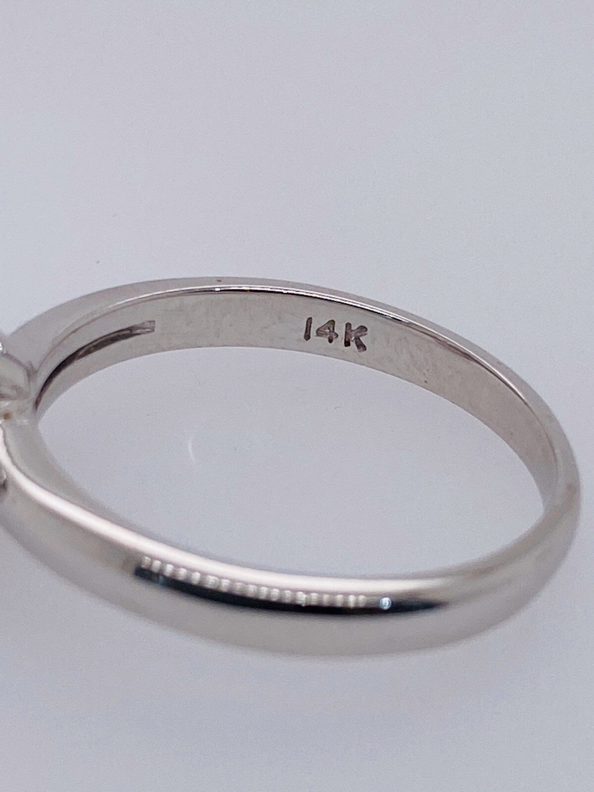0.80tcw Effy 14k White Gold Diamond Sapphire Halo Ring Size 7 (view 6)