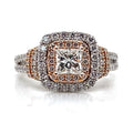 Vera Wang diamond engagement ring 1.58ctwa with rose gold accents size 6.5 (view 1)