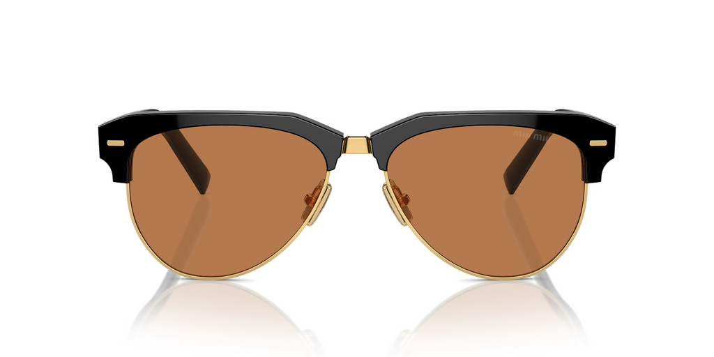 Miu Miu Sunglasses Mu 09zs Black Brown 1AB2Z1 57-16 (view 1)