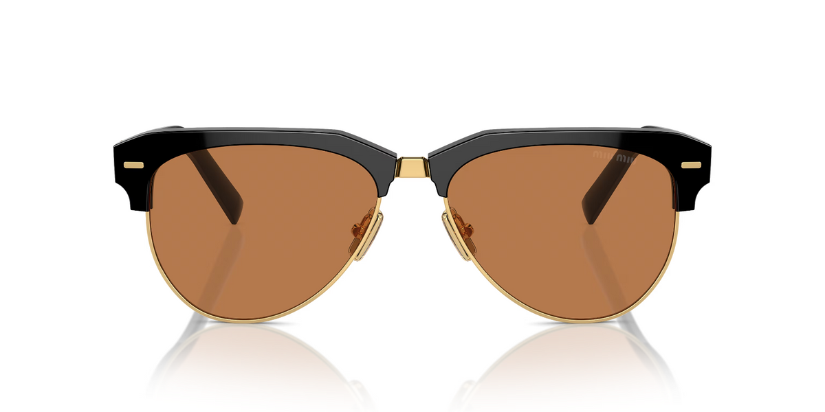 Miu Miu Sunglasses Mu 09zs Black Brown 1AB2Z1 57-16 (view 1)