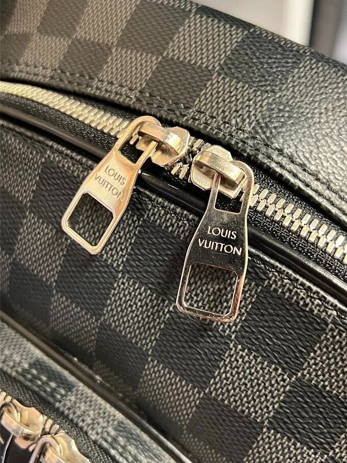 Louis Vuitton Damier Graphite Canvas Backpack Five Interior Pockets Black/silver (view 11)