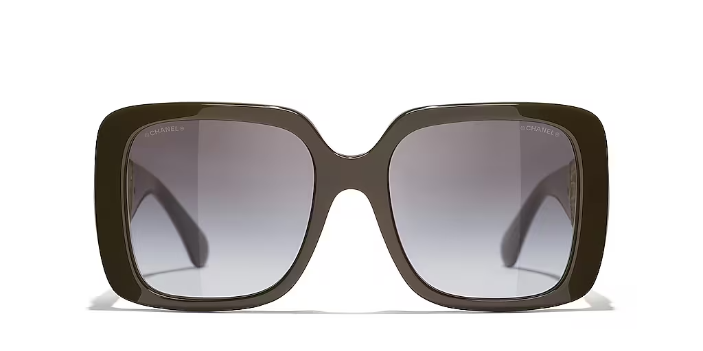 Chanel Square Sunglasses CH5532 1460S6 Brown Frame Gradient Gray Lens 140mm — view 2