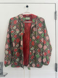 Gucci Les Pommes Nylon Jacket GG Supreme & Apple/Heart Motif Size 440