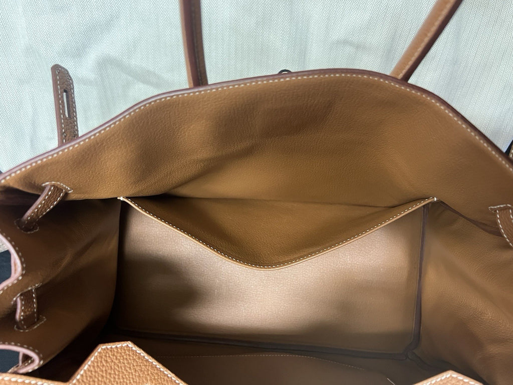 Hermes 2017 Birkin 35 Gold Togo Leather Palladium Hardware Top Handle Bag (view 10)
