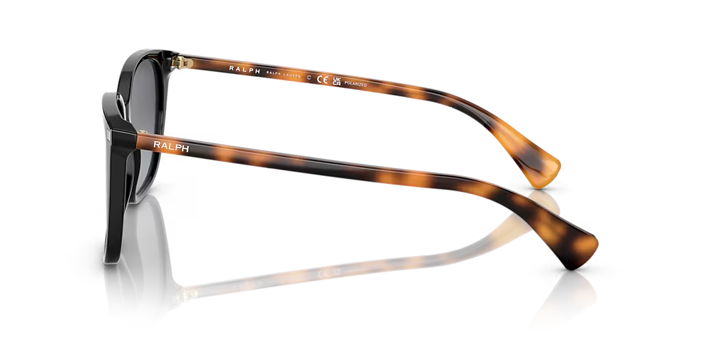 RALPH LAUREN SUNGLASSES VVCV RA5293 SHINY BLACK POLARIZED GRADIENT BROWN 145mm — view 3