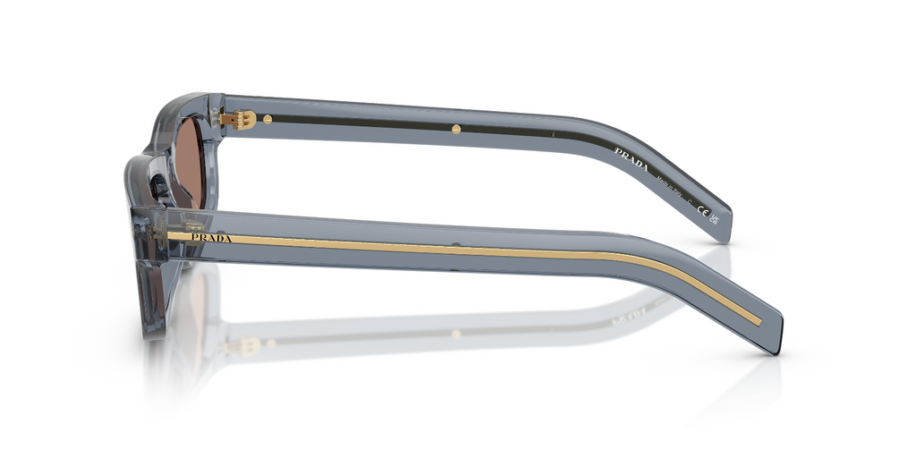 Prada sunglasses PR B11S Transparent ocean Brown Mirror Internal Grey (view 4)