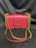 Prada Sidonie Calfskin Handbag Pink and Gold Chain Strap — Certified Authentic | San Diego Jewelry Buyers