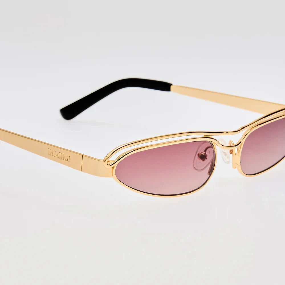 THE ATTICO x LINDA FARROW NORMA SUNGLASSES GOLD/PURPLE ATTICO73C5SUN 56-16-140mm — view 3