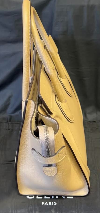 CELINE LUGGAGE PHANTOM LEATHER HANDBAG DOUBLE HANDLE TOTE TAUPE — view 3