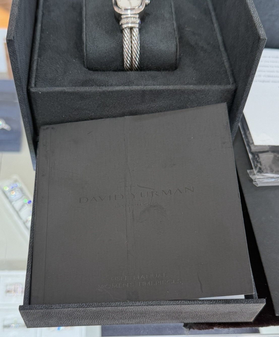David Yurman Sterling Silver Watch with 0.27ctwa Diamonds & Mother of Pearl Dial — view 12