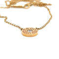Tiffany & CO Diamond Circle Pendant 16" Necklace 18K Rose Gold with Box (view 1)
