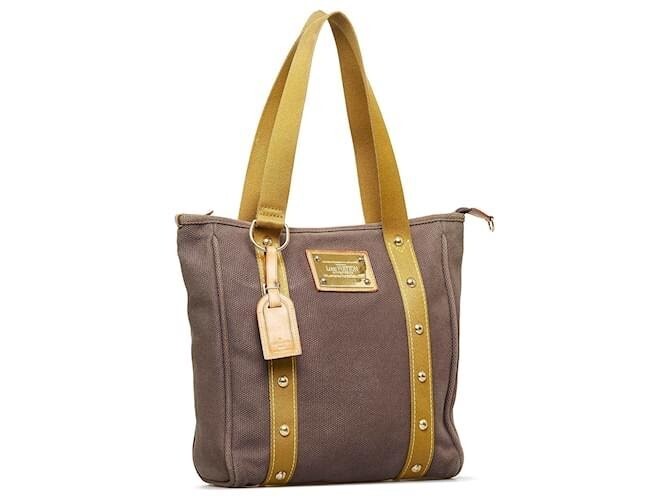 Louis Vuitton Antigua Cabas MM Double Handle Shoulder Bag Brown Canvas (view 1)