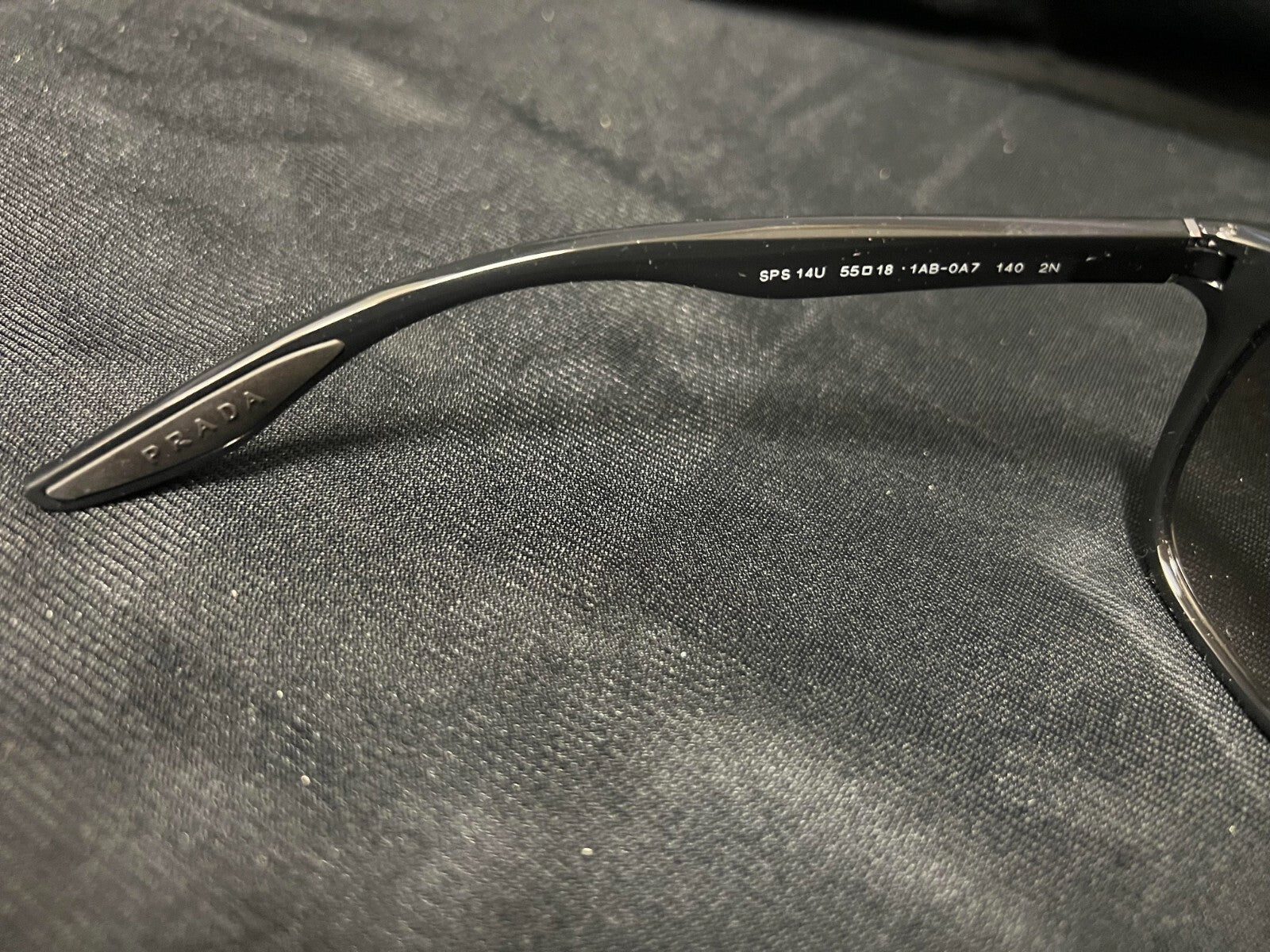 PRADA LINEA ROSSA SUNGLASSES PR14US 1AB0A7 BLACK FRAME GREY GRADIENT LENS — view 5