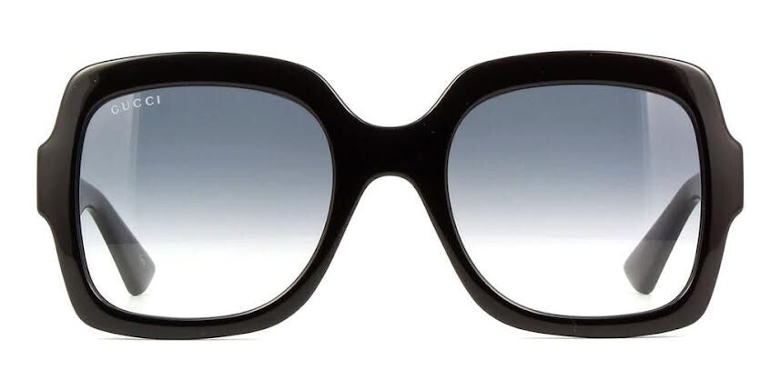 GUCCI SQUARE SUNGLASSES GG1337S-001 SHINY BLACK GREY GRADIENT 140mm — view 2