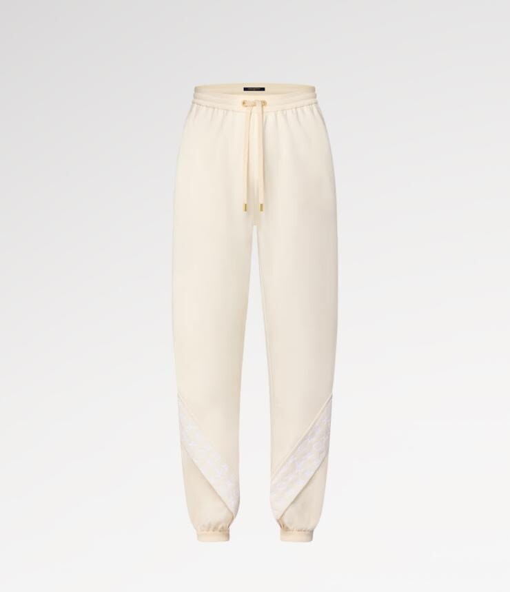 LOUIS VUITTON MONOGRAM ACCENT KNIT JOGGING PANTS 1AGCJF SIZE M0 (EU 38/US 6)0