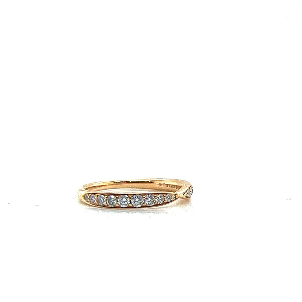 0.23tcw Tiffany & Co. Harmony Band 18k Rose Gold and Diamonds w/ Box (view 3)