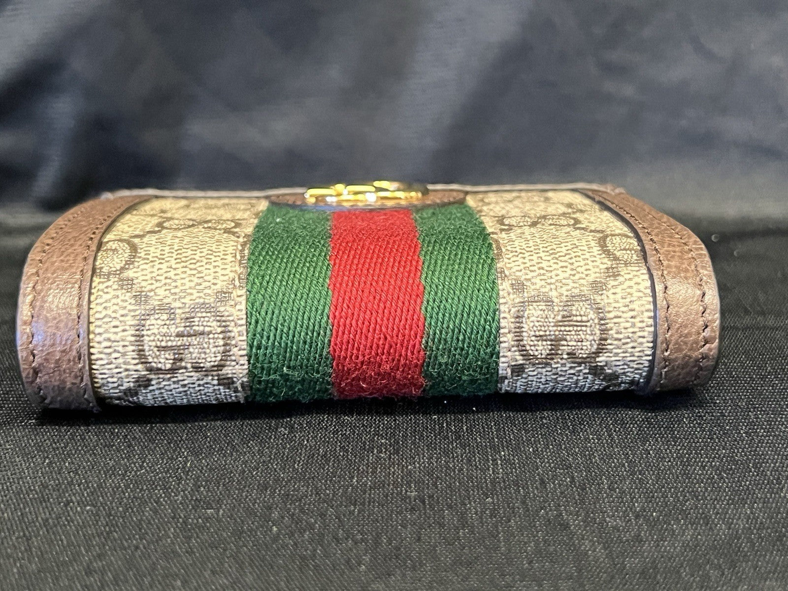 GUCCI OPHIDIA GG SUPREME CANVAS AND LEATHER COMPACT WALLET5
