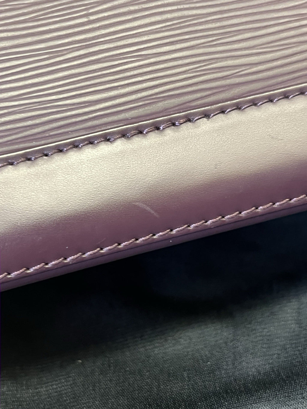 Louis Vuitton Alma PM Epi Leather Top Handle Bag Lock, Clochette, Key Plum (view 12)