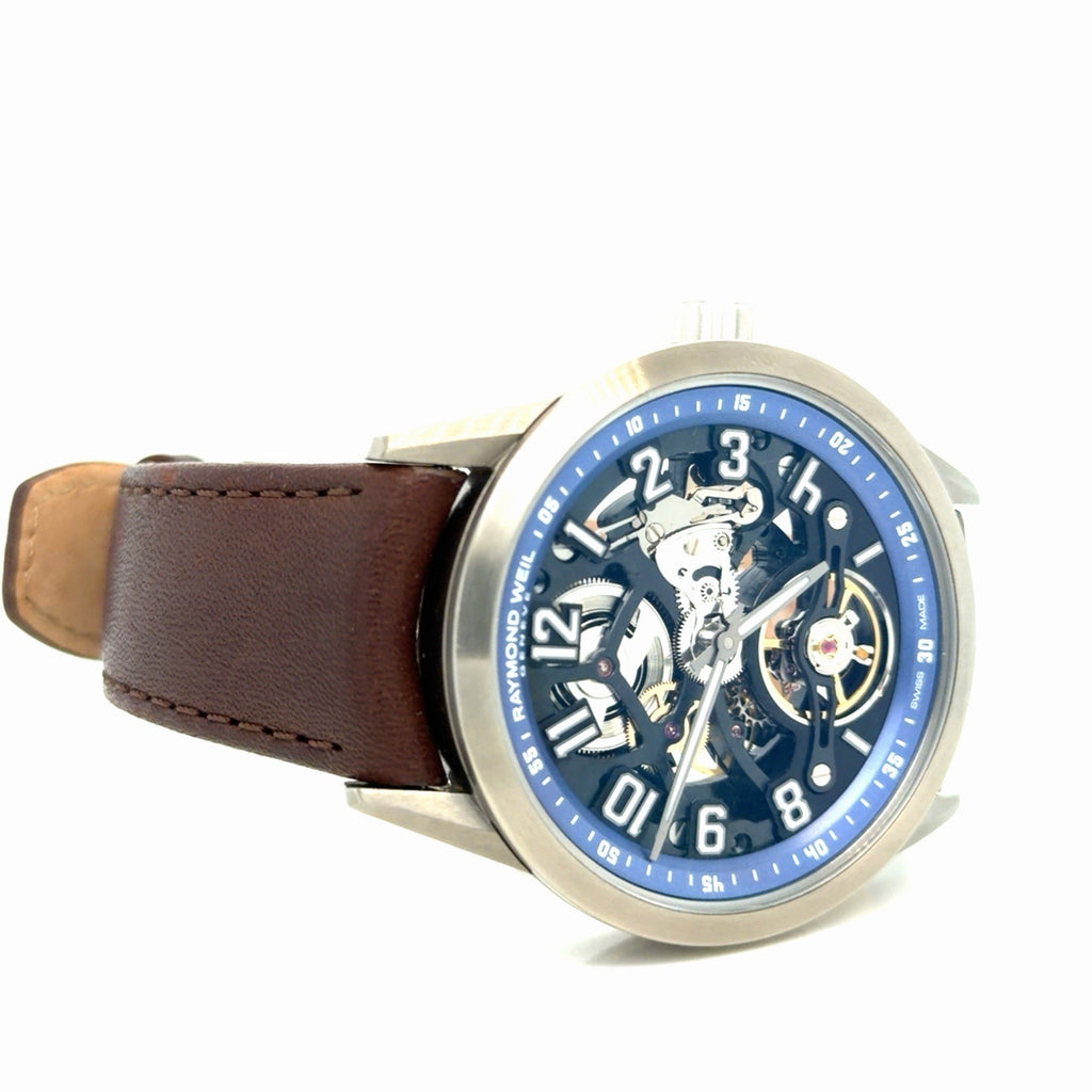 Raymond Weil Freelancer Automatic Blue Dial 2875-TIR-05500 Brown Leather USA LE (view 12)