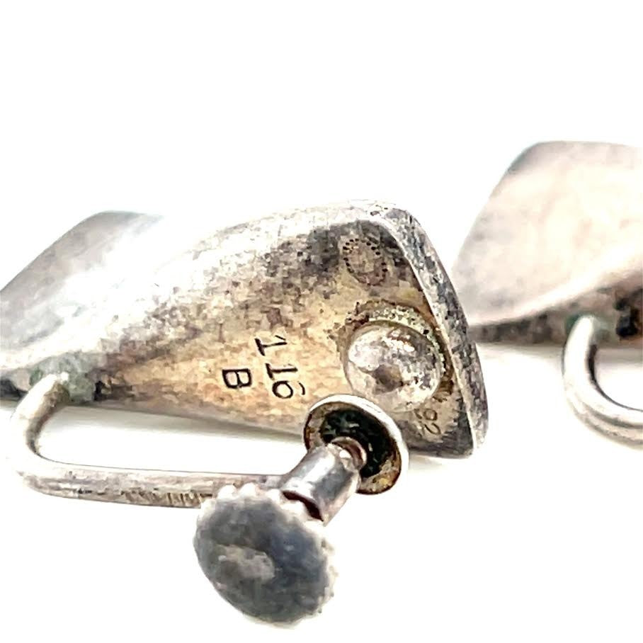 Georg Jensen Vintage Screw/clip ON Earring Sterling Silver 925 116B 1960's Era (view 12)