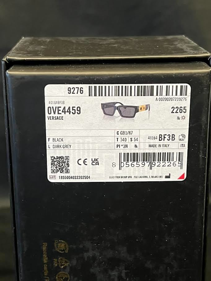 Versace Sunglasses VE4459 GB1/87 54-18 Black Frame Dark Grey Lens 140mm (view 10)