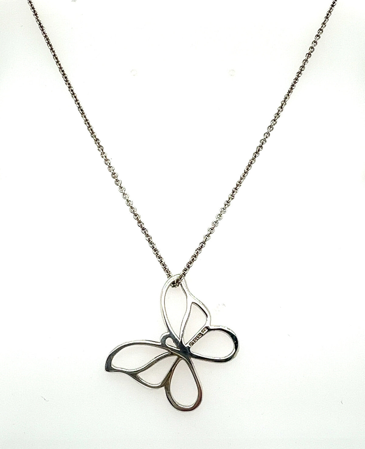 Tiffany & Co. Sterling Silver Butterlfy Pendant Necklace 16" (view 1)