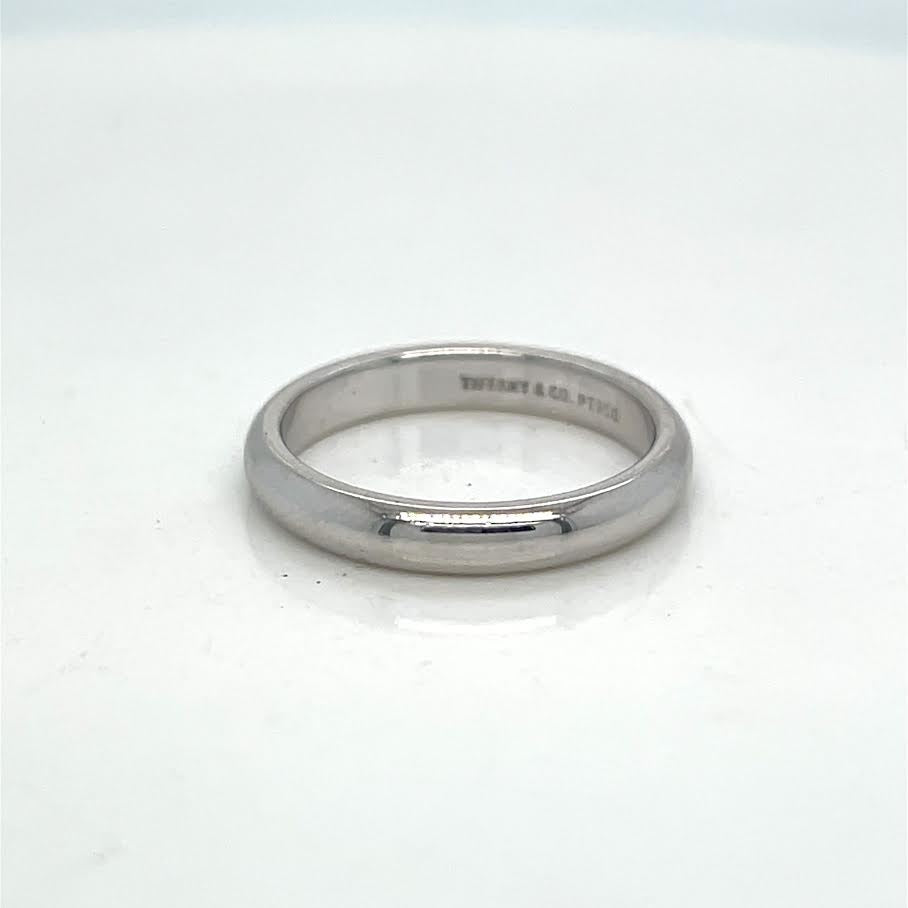 Tiffany & Co. TIFFANY & CO TIFFANY FOREVER WEDDING BAND RING PLATINUM 950 3mm SIZE 5 — view 8