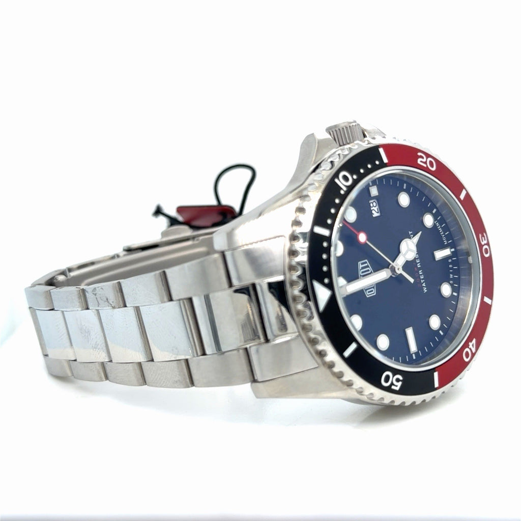 Duxot Altum 42 mm Swiss Quartz Watch Black & Red "Coke" Bezel DX-2025-55 (view 4)