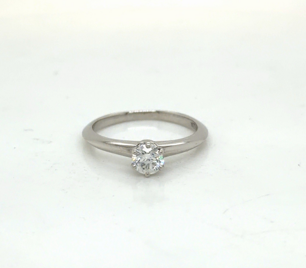 Tiffany & Co. 0.33ct Round Brilliant Diamond Solitaire Engagement Ring Size 4.5 (view 2)
