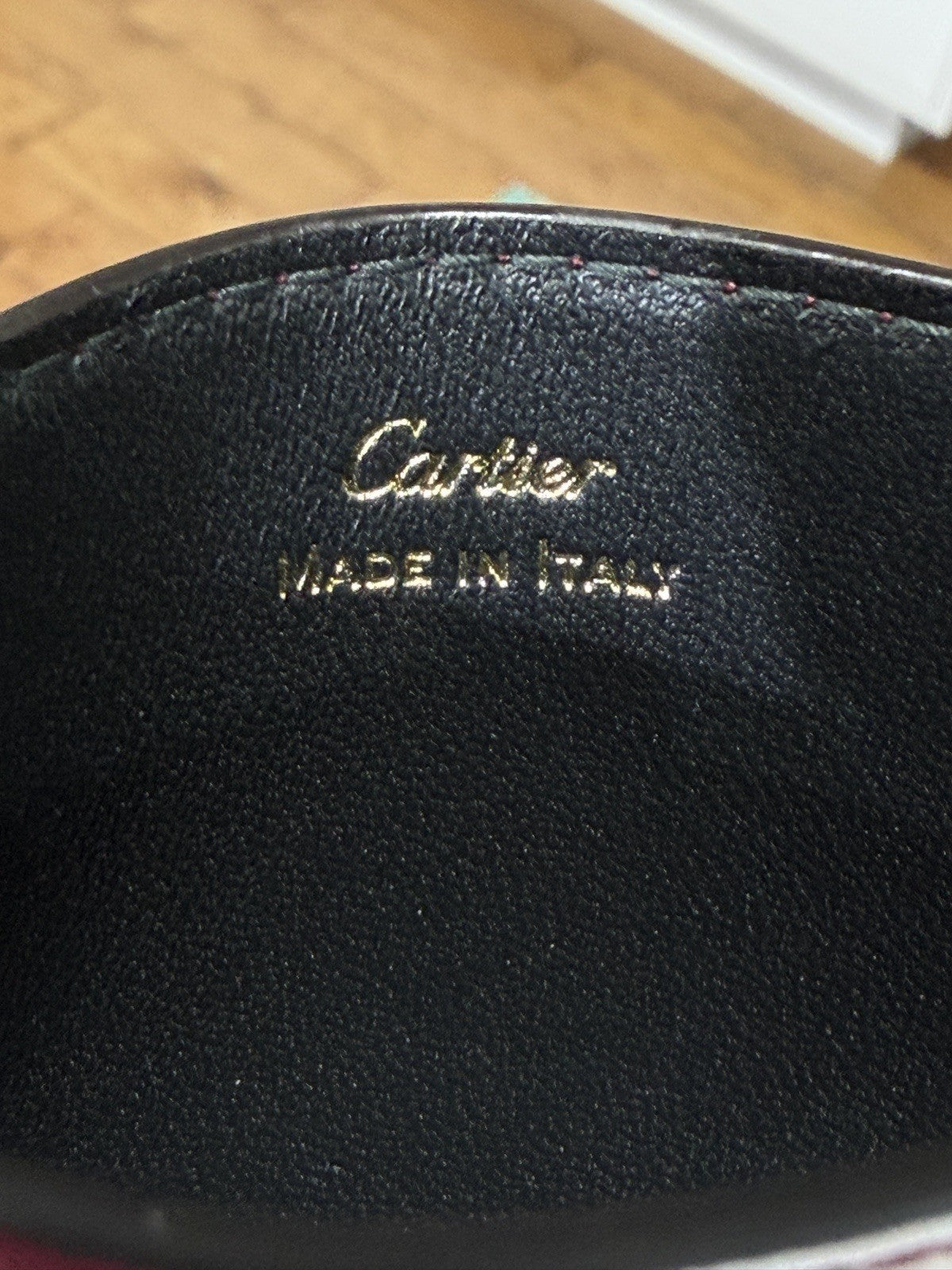 Cartier Panthere de Cartier Card Holder Red Wine Gold C Logo (view 8)