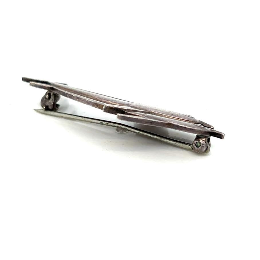 Georg Jensen Denmark Design #317 Sterling Silver Two Dolphin Vintage Brooch Pin — view 4