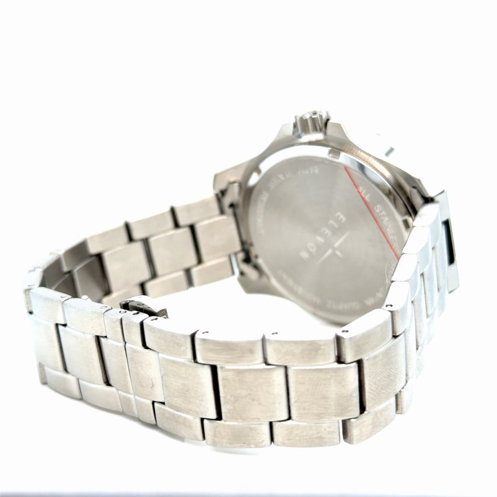 Elevon Aviator Silver/Black 41mm Stainless Steel Watch Date Indicator ELE120-2 (view 4)