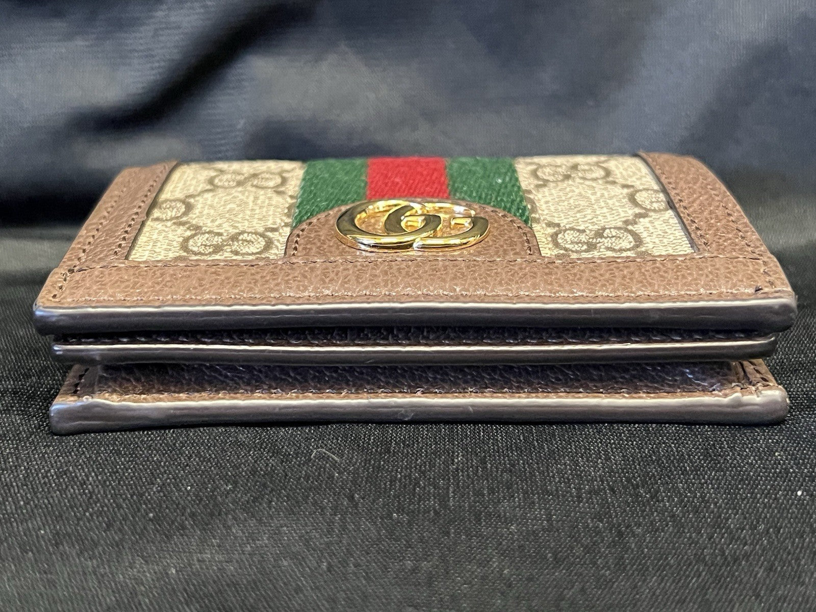 GUCCI OPHIDIA GG SUPREME CANVAS AND LEATHER COMPACT WALLET2