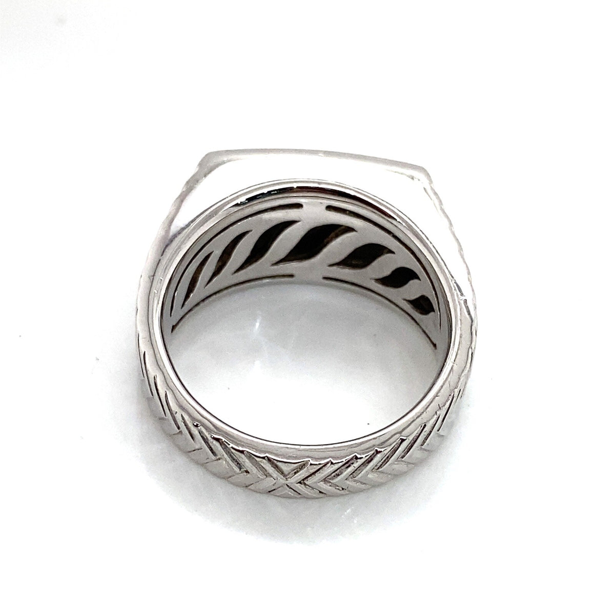 Effy Sterling Silver Malachite Square Top Chevron Ring Size 10 (view 4)