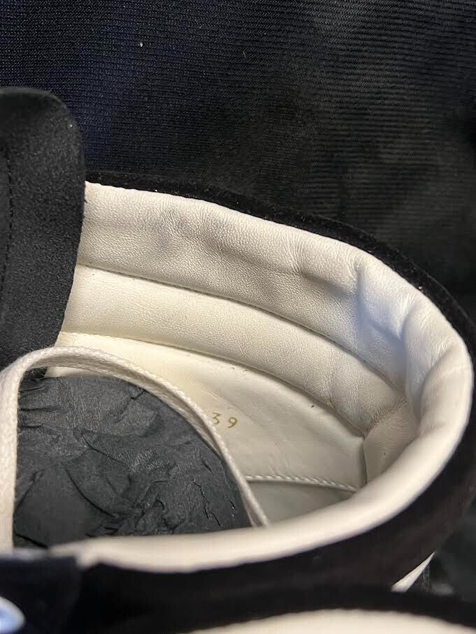 Saint Laurent SL/O2H High Top Sneakers Black and White Suede Size 39 (us 6) (view 20)