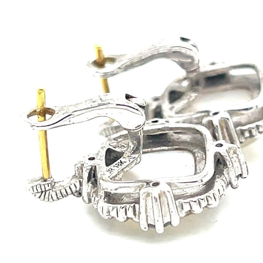 Judith Ripka Silver 925 Earrings 18K Gold Post (view 8)