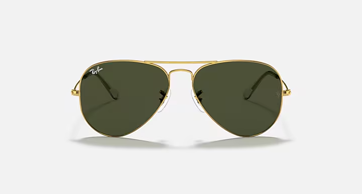 RAY-BAN SUNGLASSES AVIATOR LARGE METAL RB3025 L0205 ARISTA G-15 GREEN 135mm — view 2