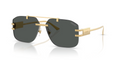 VERSACE SUNGLASSES VE2275 100287 GOLD FRAME DARK GREY LENS 140mm — Certified Authentic | San Diego Jewelry Buyers