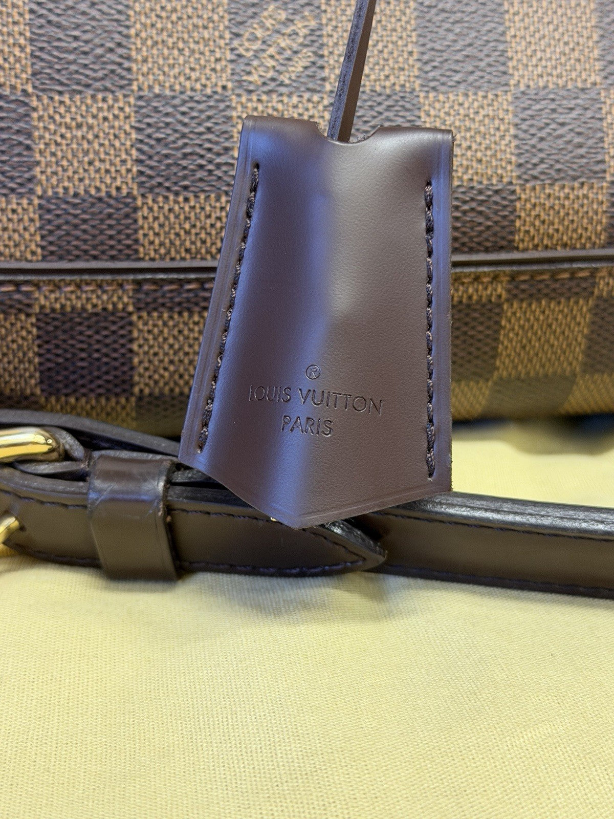 Louis Vuitton Duomo Damier Ebene Top Handle Bag, Adjustable Strap, Lock & Key (view 12)